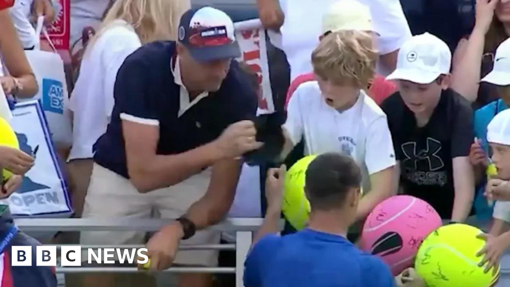 CEO Piotr Szczerek who snatched boy's hat at US Open says he made 'huge mistake'