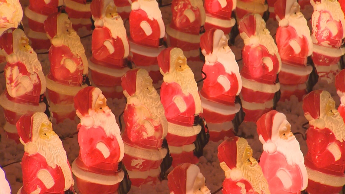 Santa Clones display goes up in Portland for the holidays