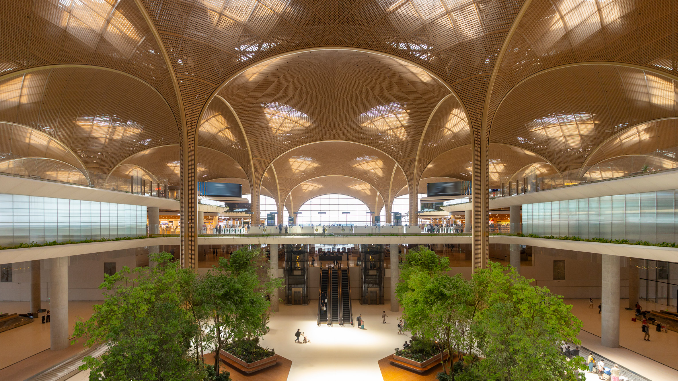Foster + Partners tops Cambodian airport with arched lattice canopy