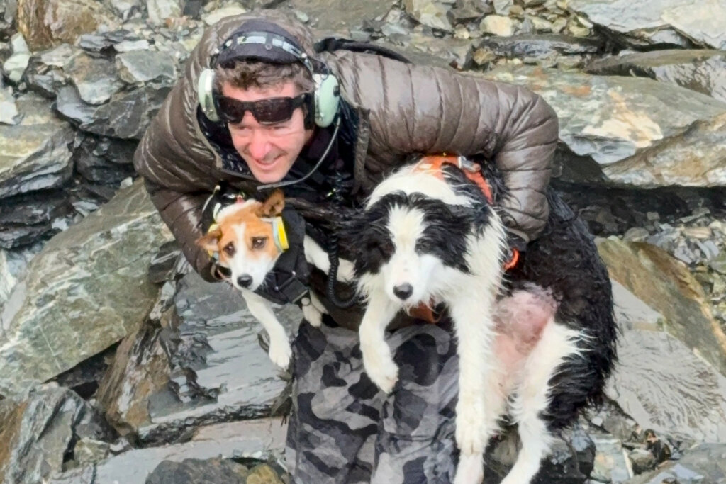 Volunteers in Helicopter Rescue Hiker’s Dog After a Week in the Wilderness